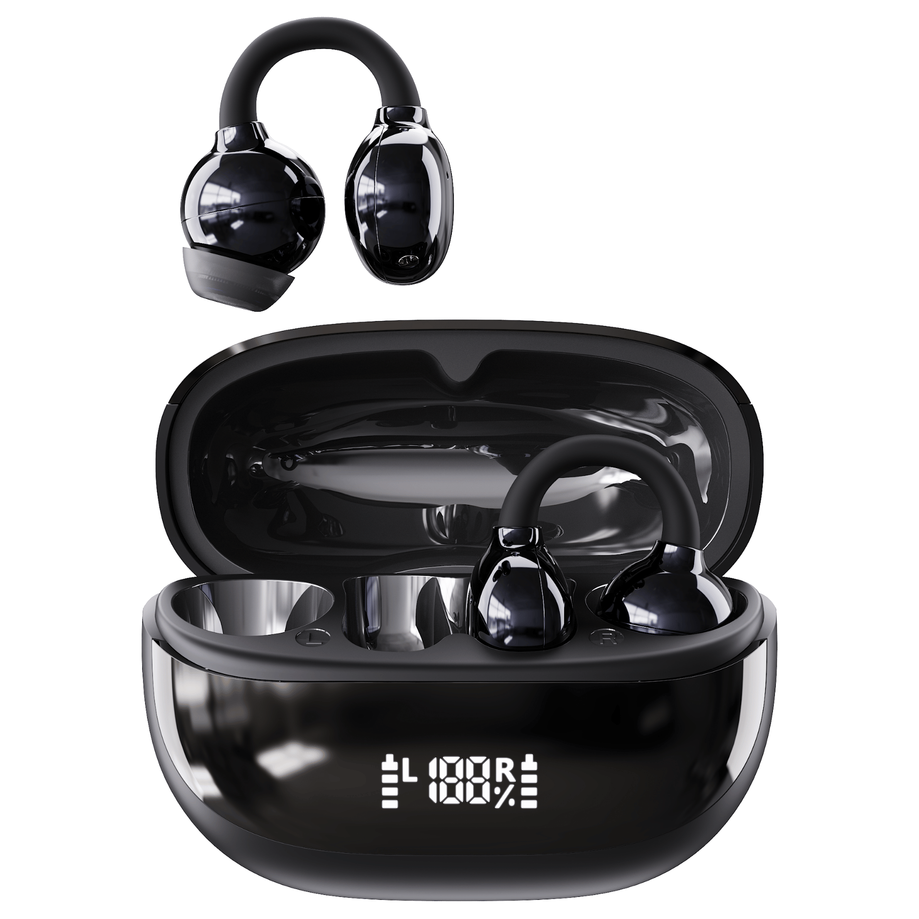 CLIP2 PRO – TWS Bluetooth V6.0, Touch Controls, Long Battery Life - BLUE BLACK
